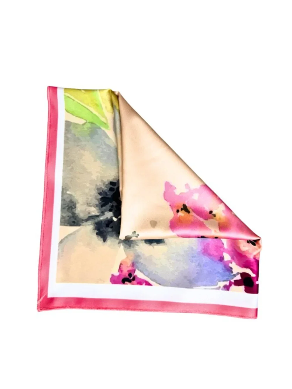 Watercolor Floral Square Scarf 48x48cm | Custom Design Bandana NWOT